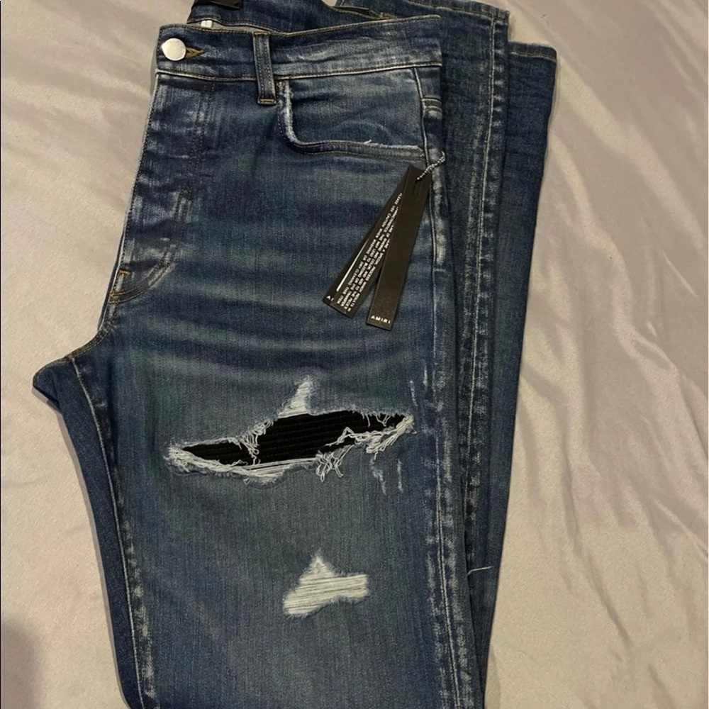 Amiri 34” Black Suede brand new with tags